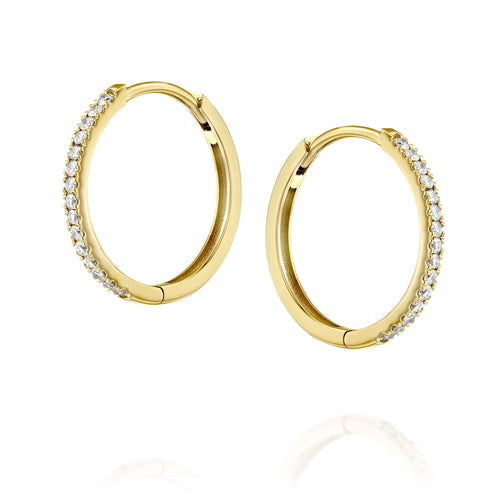 עגילי חישוק יהלומים